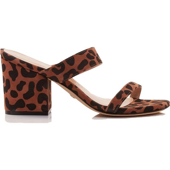 Stuart Weitzman Womens Olive 75 Brown Animal Print Dress Sandals Shoes NWT - Picture 2 of 3